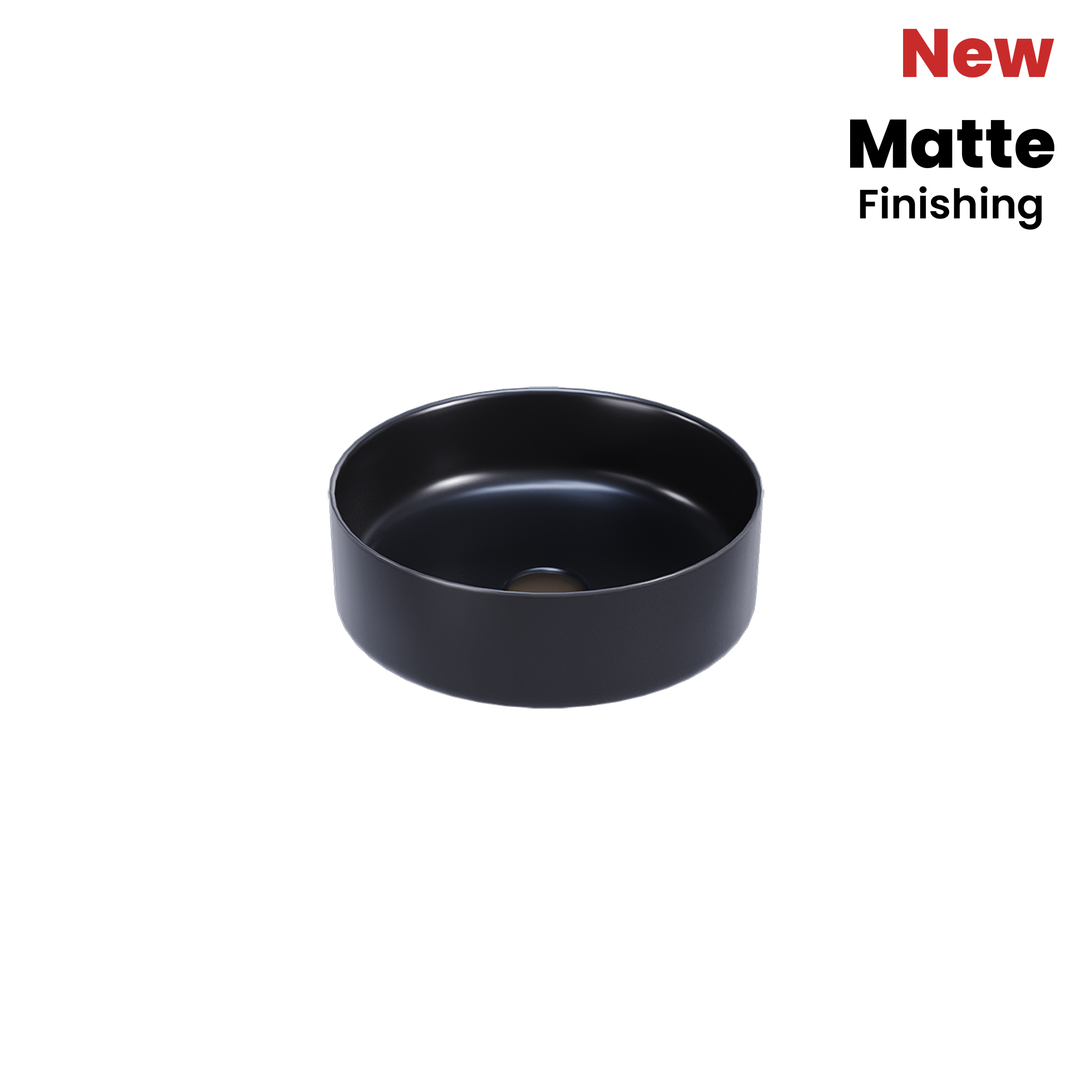 Lavatório VIVA 37 Cerâmica Negro Mate - 5602566236678