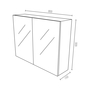 CITY 80x60 cm P2 Mirror Cabinet White - 5602566001986