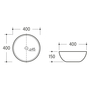 Basin SIMPLE 40 Ceramic Matte White - 5602566181145