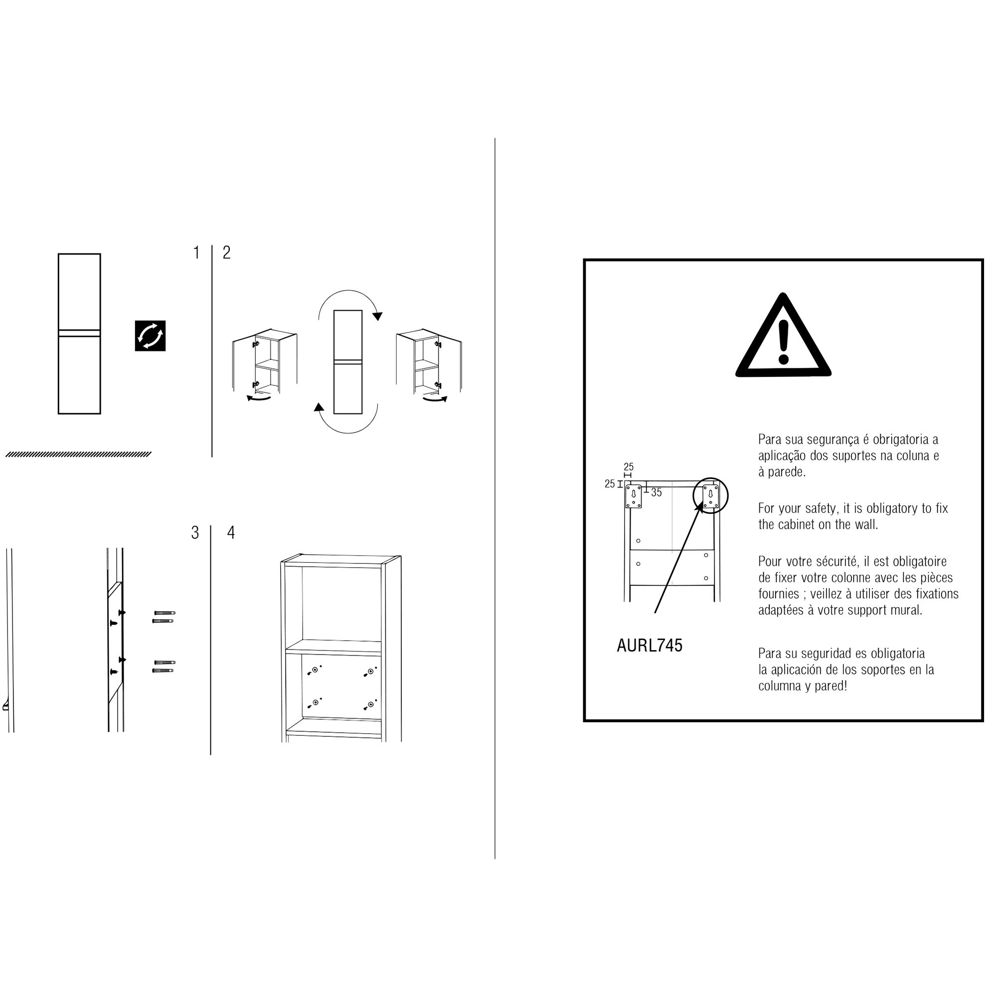 Coluna PLAY/ZEUS Suspensa 35 cm Branco - 5602566182623