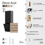 Cabinet ZEUS Freestanding 60 cm Dark Grey Oak - 5602566211644