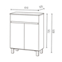 Cabinet ZEUS Freestanding 60 cm Dark Grey Oak - 5602566211644