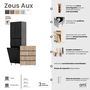 Cabinet ZEUS Freestanding 60 cm with Basket Dark Grey Oak - 5602566211682