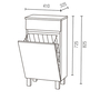 Cabinet ZEUS Freestanding 40 cm with Basket Grey Oak - 5602566216427