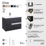 Móvel ONE Chão 100 cm Azul Matte - 5602566234674