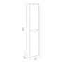 Tall Unit VINCE Wall Hung 35 cm Oak and White - 5602566235336