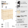 Móvel ZEUS Chão 80 cm Carvalho - 5602566235435