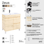 Móvel ZEUS Chão 80 cm Carvalho - 5602566235435
