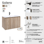 Mueble SOLERO Suspendido 60 cm Roble Gris - 5602566235824