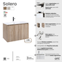 Mueble SOLERO Suspendido 60 cm Roble Gris - 5602566235824