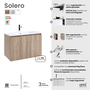 Mueble SOLERO Suspendido 60 cm Roble Gris - 5602566235824