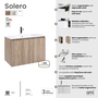 Mueble SOLERO Suspendido 80 cm Roble - 5602566235862