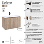 Mueble SOLERO Suspendido 80 cm Roble - 5602566235862