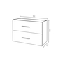 Mueble TINY Suspendido 80 cm Roble - 5602566235954