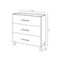 Móvel TINY Chão 80 cm Carvalho Cinza - 5602566236036