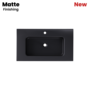 Lavatório GO 80 Cerâmica Negro Mate - 5602566236586