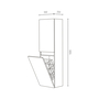 Coluna PLAY/ZEUS Suspensa 35 cm c/Tulha Carvalho Cinza - 5602566242327