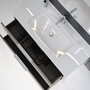 Móvel TITANIUM Suspenso 100 cm Branco e Cinza Ripas - 5602566242419