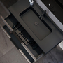Móvel TITANIUM Suspenso 100 cm Negro Mate e Cinza Ripas - 5602566242440