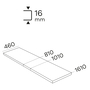 Tampo 16mm WAVE 100 cm Carvalho Escuro - 5602566243430
