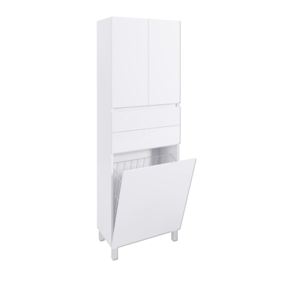 Columna PLAY/ZEUS Suelo 60 cm con Cesto Blanco