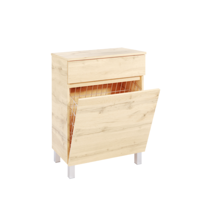 Mesita ZEUS Suelo 60 cm con Cesto Roble Natural