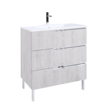 Móvel ONE Chão 80 cm Carvalho Cinza