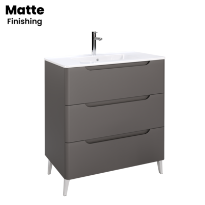 Móvel JOTA Chão 80 cm Cinza Mate