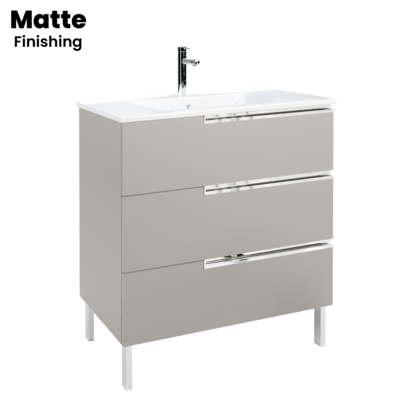 Móvel ONE Chão 80 cm Cinza Matte