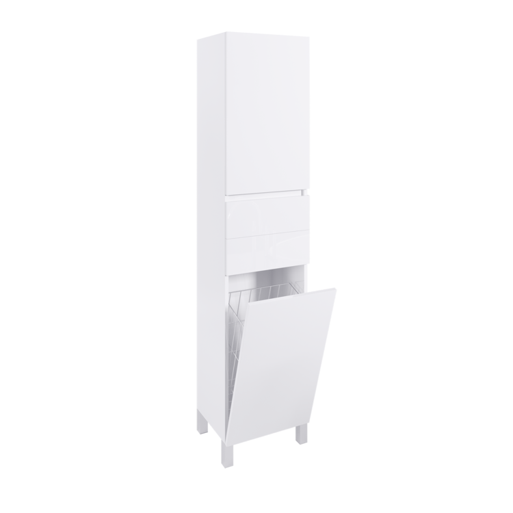 Tall Unit PLAY/ZEUS Freestanding 40 cm with Basket White - 5602560151236