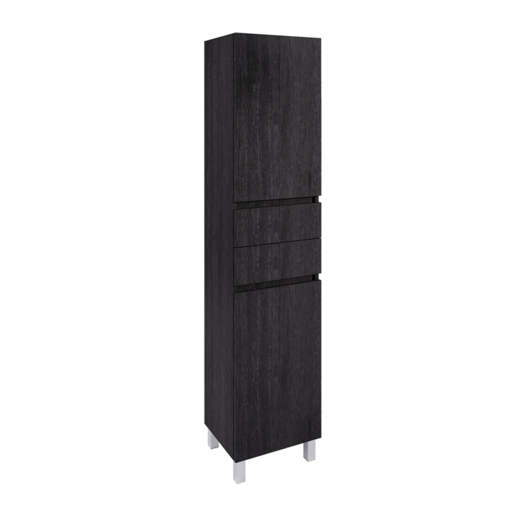 Tall Unit PLAY/ZEUS Freestanding 40 cm Dark Grey Oak - 5602566182135