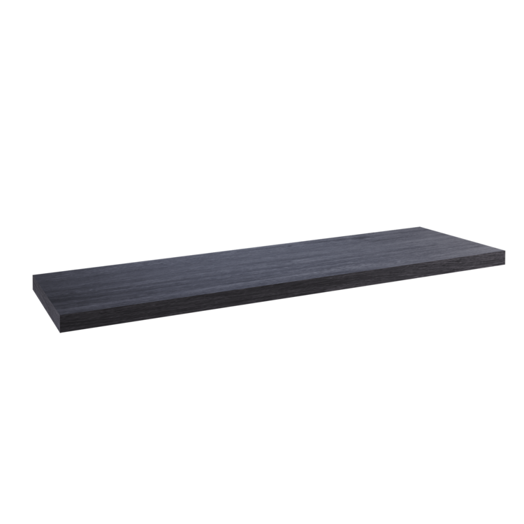 Washbasin worktop 50mm PLAY V2 160 cm Dark Grey Oak - 5602566233653