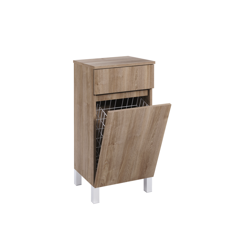 Mesita ZEUS Chão 40 cm c/Tulha Carvalho - 5602566235381