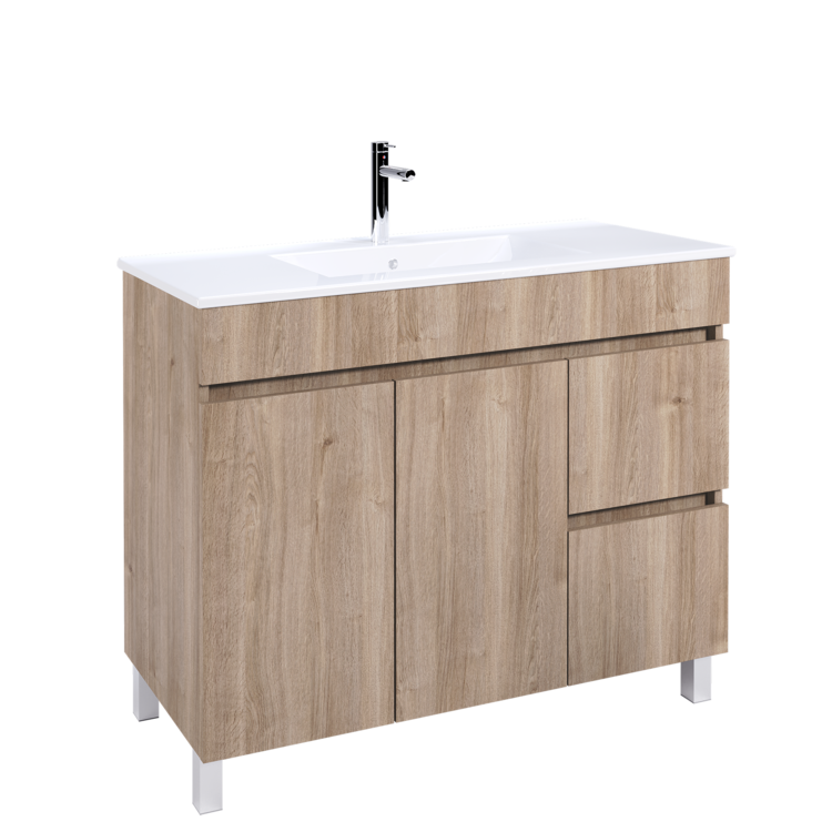 Vanity ZEUS Freestanding 100 cm Oak - 5602566235442