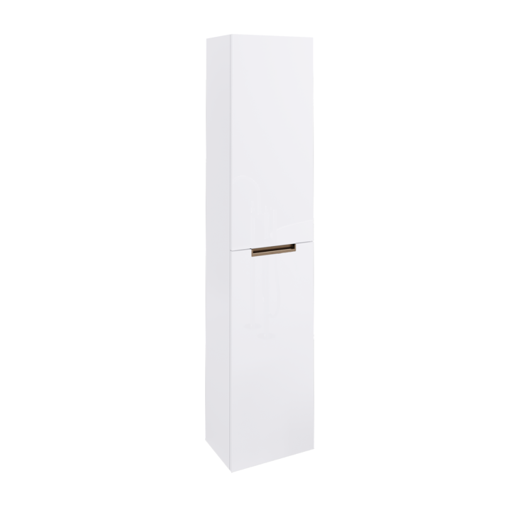 Coluna LOFTY Suspensa 35 cm Branco c/ puxador Gold - 5602566244482